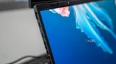 Close-up of the hinge on the Asus Zenbook Duo