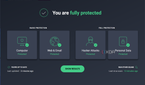 Screenshot of the homepage of AVG Internet Security