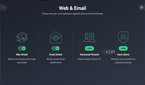 Screenshot of the web & email page of AVG Internet Security