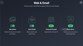 Screenshot of the web & email page of AVG Internet Security