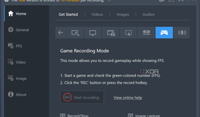 Screenshot of the Bandicam recording screen in game recording mode