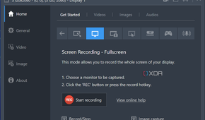 Screenshot of the Bandicam recording screen in full screen recording mode