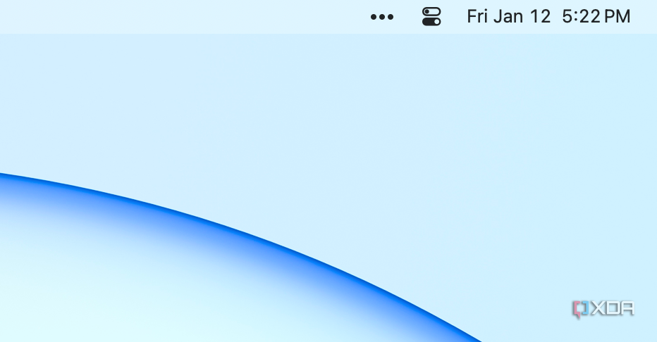 Hidden menu bar items on macOS.