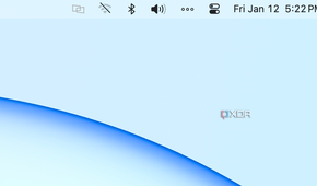 The expanded menu bar with Bartender.