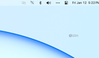 The expanded menu bar with Bartender.