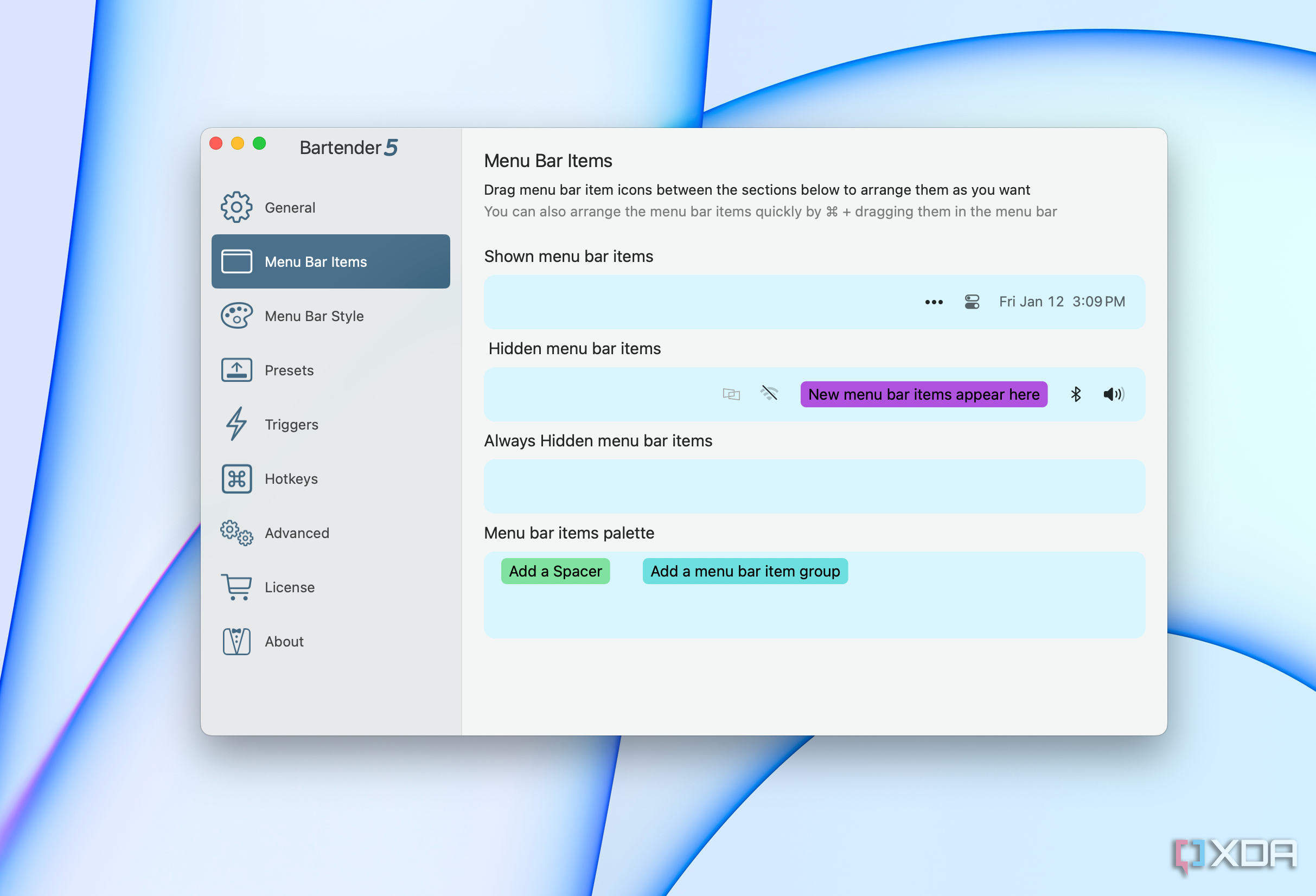 Changing the way menu bar items appear in macOS.