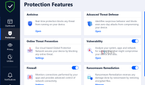 Screenshot of protection features page in Bitdefender Total Security