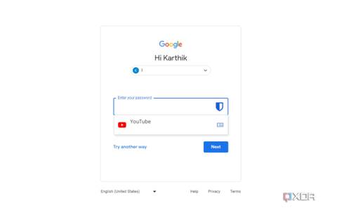 A screenshot showing Bitwarden's autofill popup while signing in on Google Chrome.