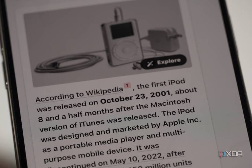 The Copilot app showing sources and detailed information.