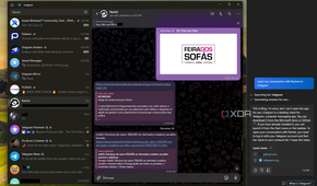 Screenshot of Copilot with a user prompt to open a specific conversation in an app, which Copilot can't do