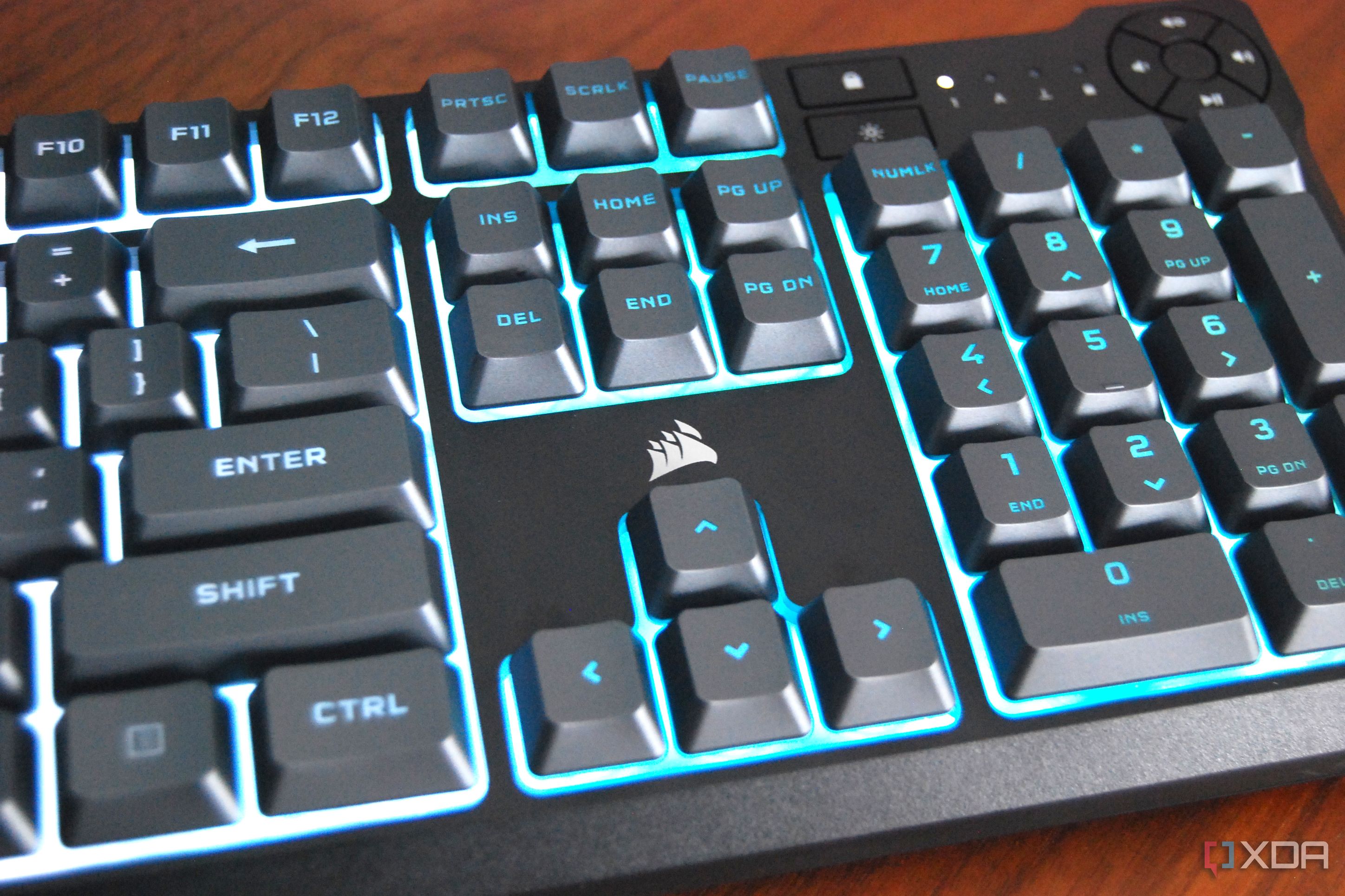 Corsair K55 Core RGB gaming keyboard navigation cluster