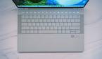 Overhead of the keyboard in the Dell XPS 14 in Platinum