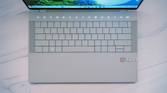 Overhead of the keyboard in the Dell XPS 14 in Platinum