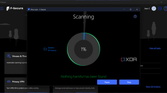 Screenshot of a scan running in F-Secure