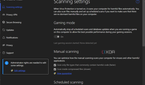 Screenshot of scanning settings in F-Secure