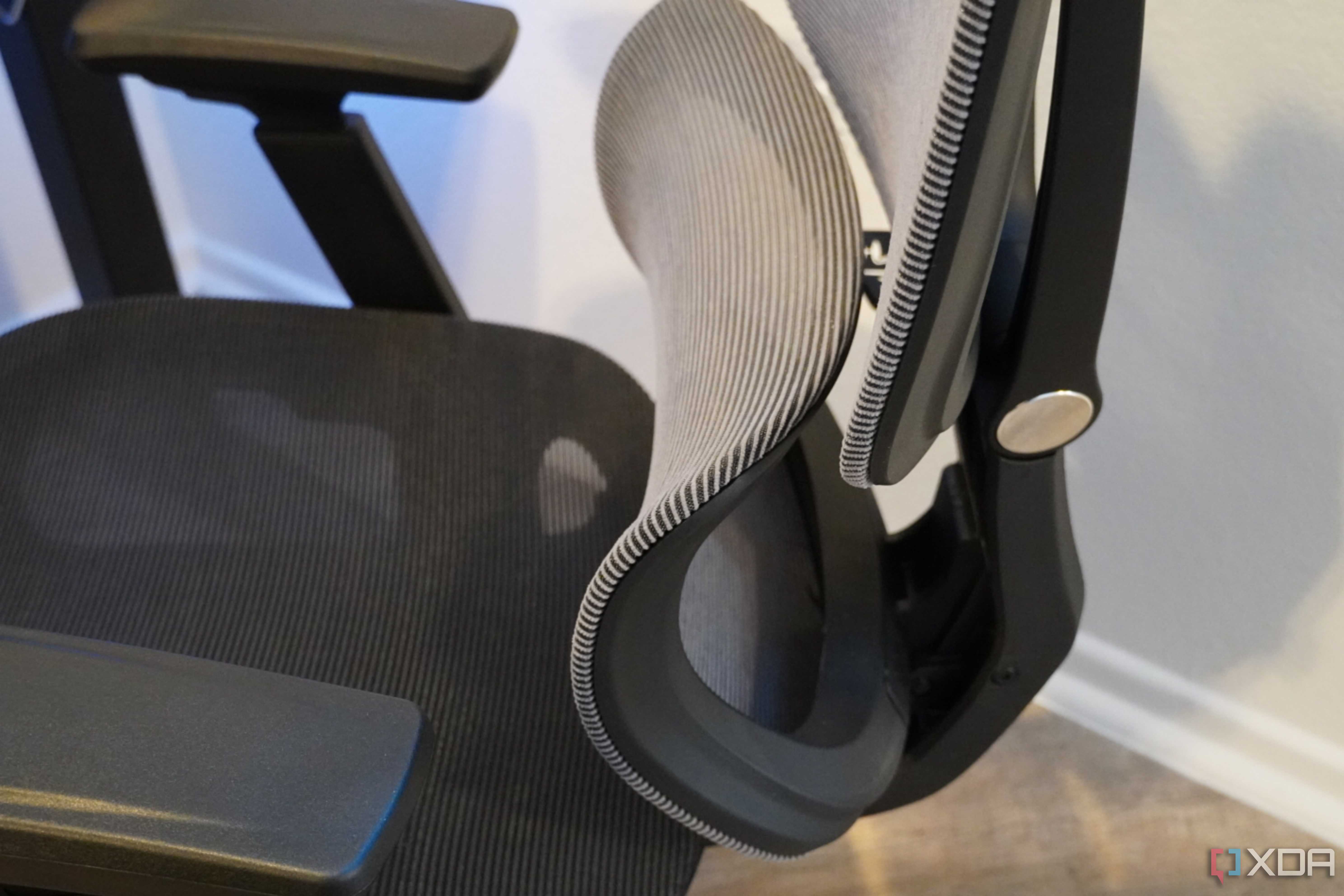 Lumbar support on the C7 ergonomic chair.