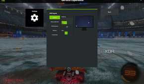 Screenshot of webcam settings in the Nvidia GeForce Experience overlay