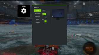 Screenshot of webcam settings in the Nvidia GeForce Experience overlay