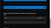 Screenshot of Get Help asking the user again if they still see an error when checking for updates