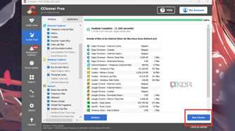 A screenshot showing the highlighted Run Cleaner button in CCleaner.
