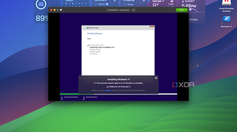 installing windows 11 progress bar in VM