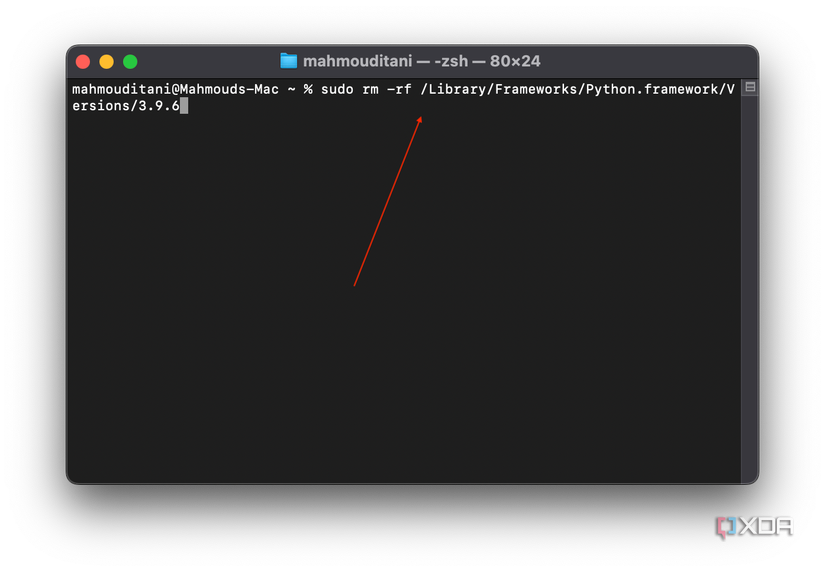 How to uninstall Python on macOS