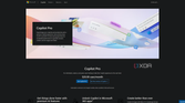 Copilot Pro landing page, advertising the benefits of it
