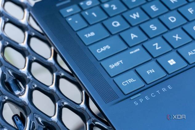 Close-up view of the keyboard on the HP Spectre x360 14