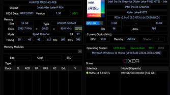 HWiNFO summary view