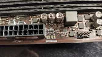 An image of MSI B450 A Pro with debug LEDs highlighted.