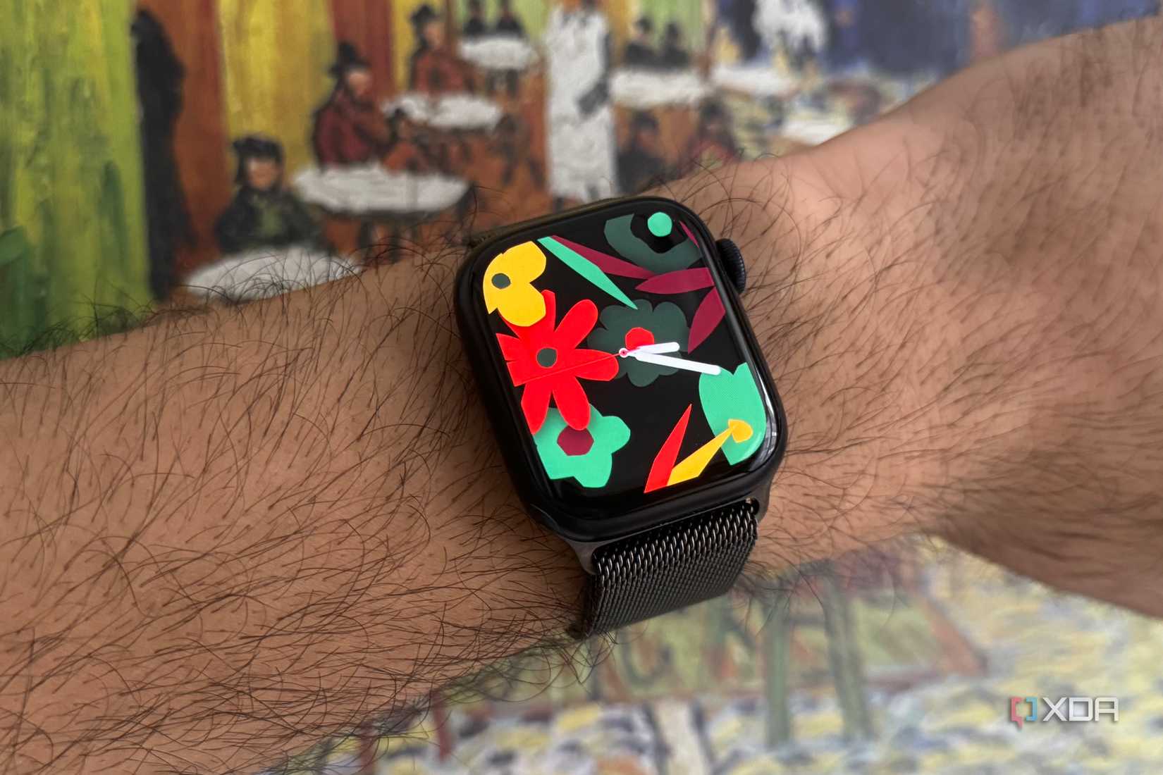 Apple Watch Series 9 displaying the Unity face on watchOS 10.3