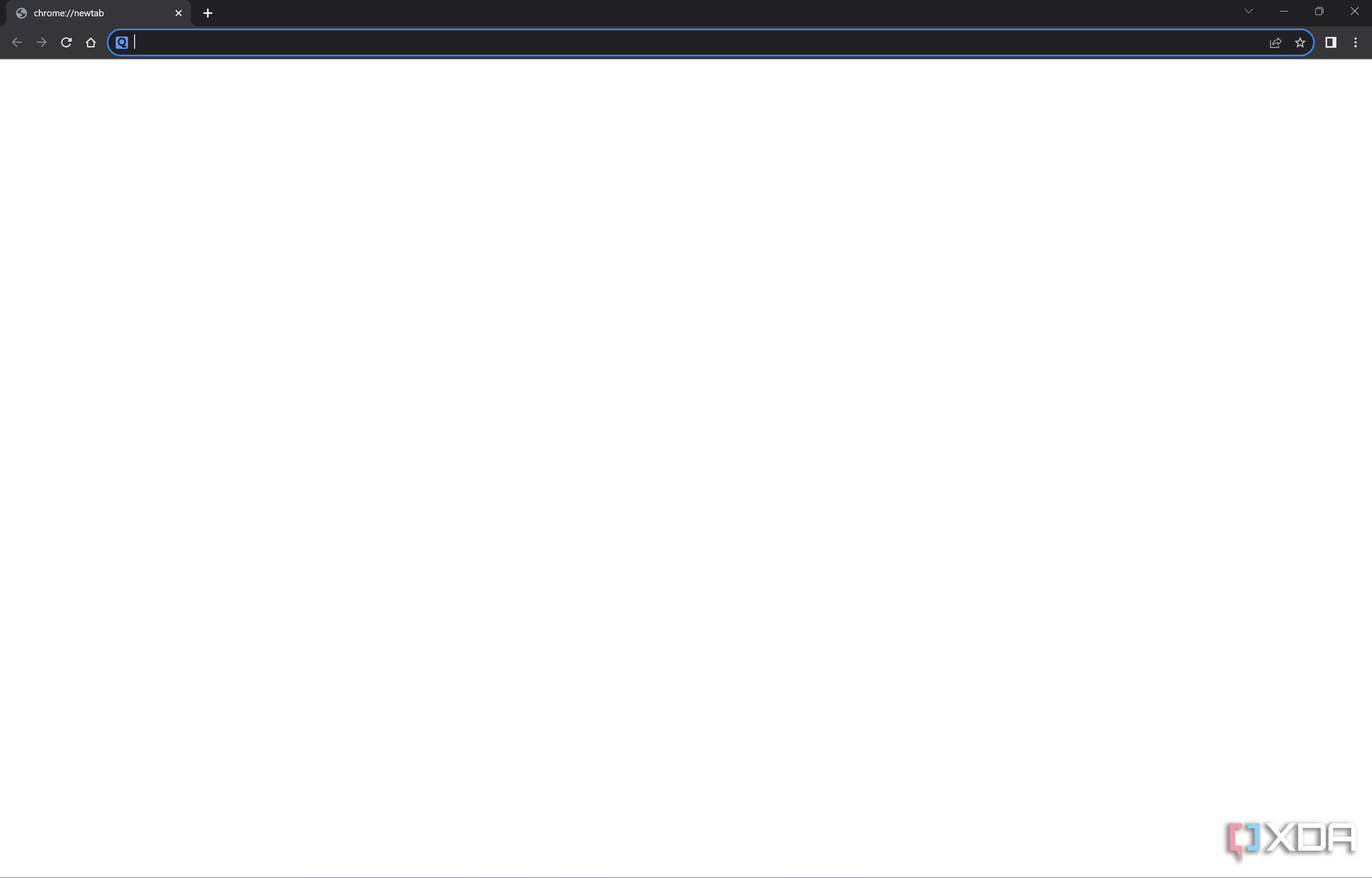 Screenshot of the Iridium browser homepage