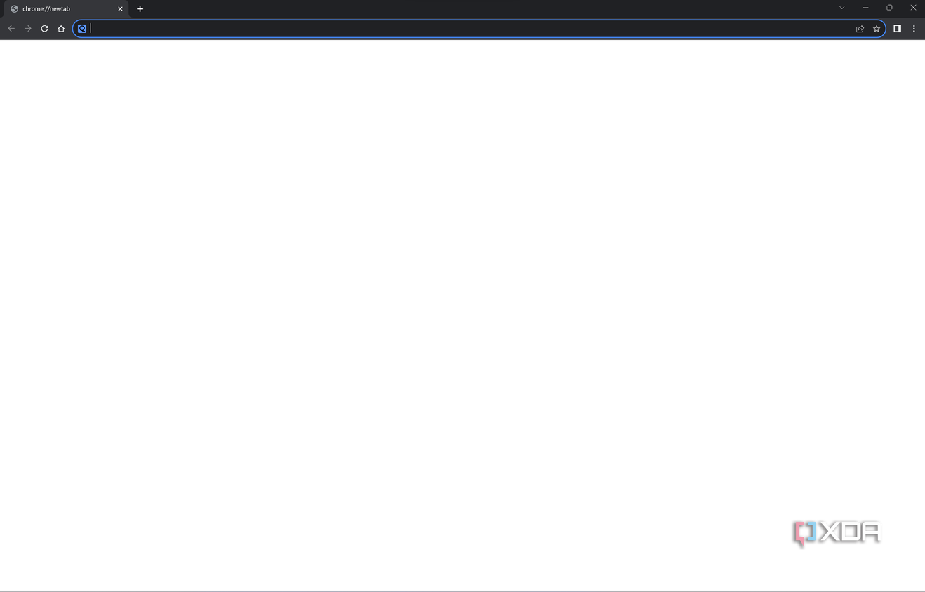 Screenshot of the Iridium browser homepage