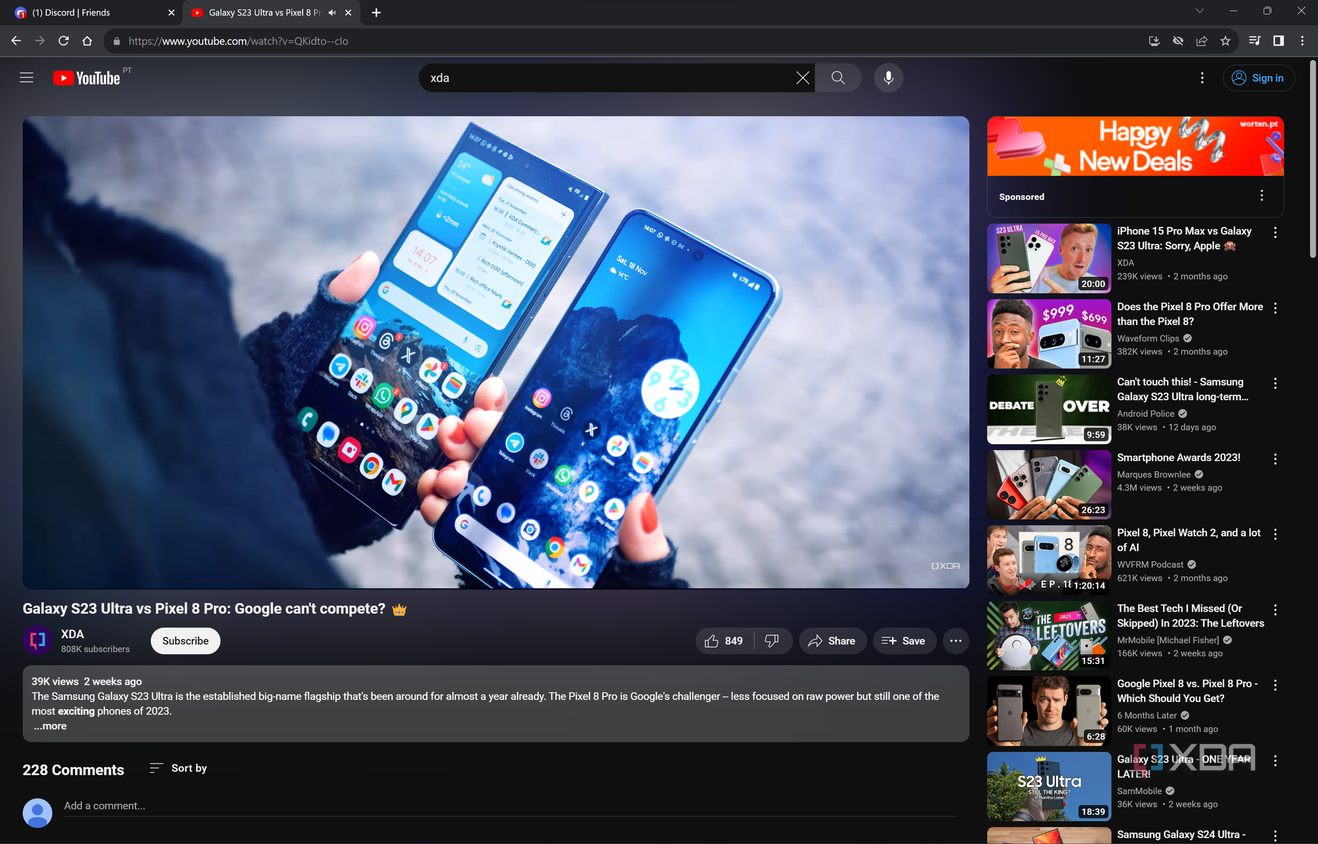 Screenshot of Iridium browser displaying a YouTube video