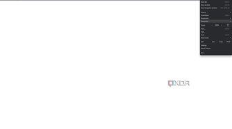 Screenshot of the Iridium browser home page with the browser menu open