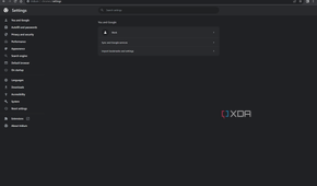 Screenshot of Iridium browser settings