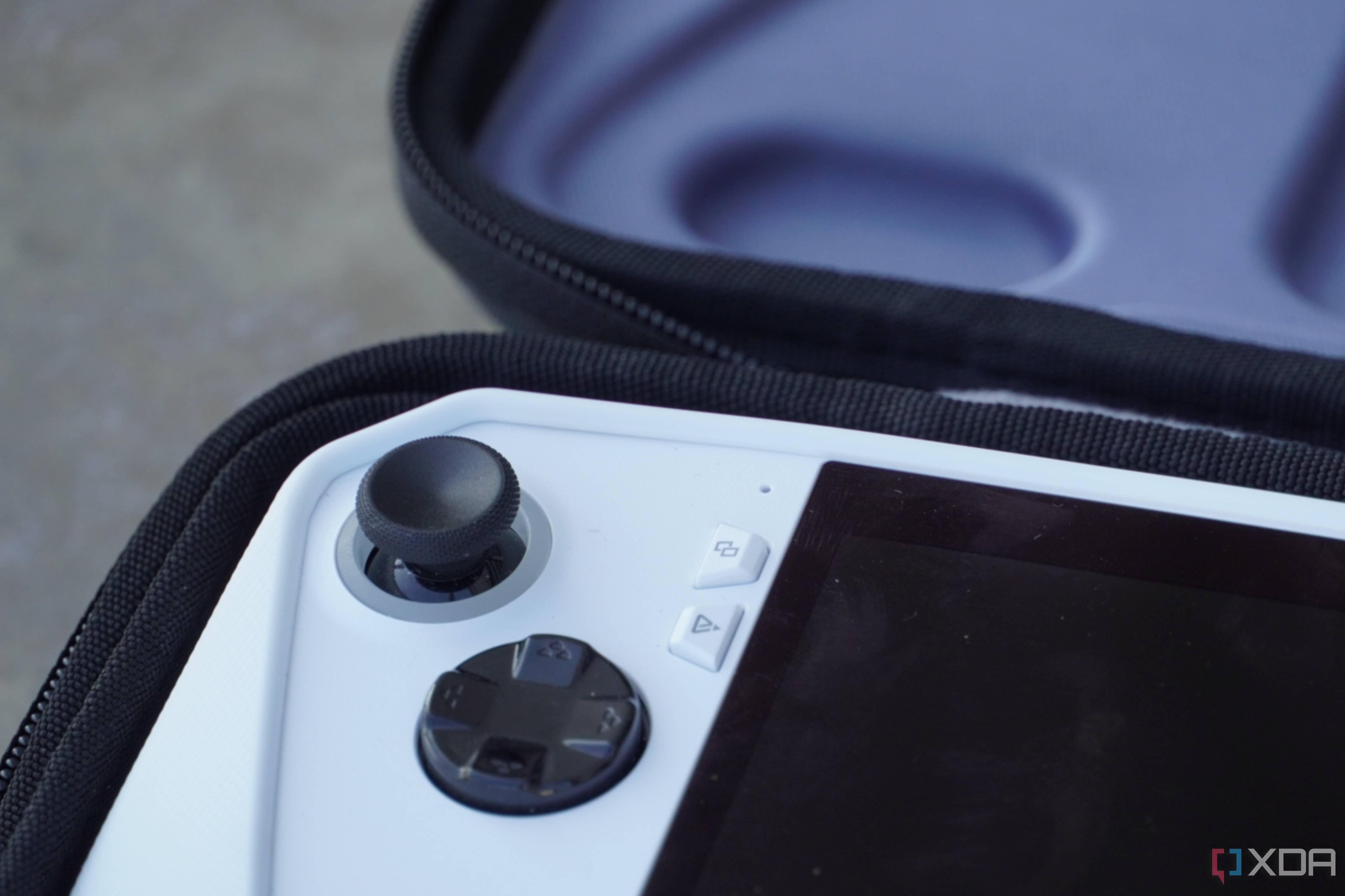 The recessed part of the Jsaux Carrying Case for the joysticks.