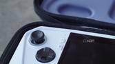 The recessed part of the Jsaux Carrying Case for the joysticks.