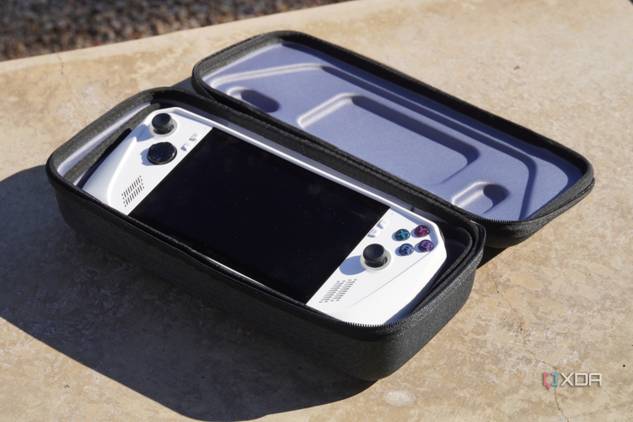 An ROG Ally inside the Jsaux Carrying Case.