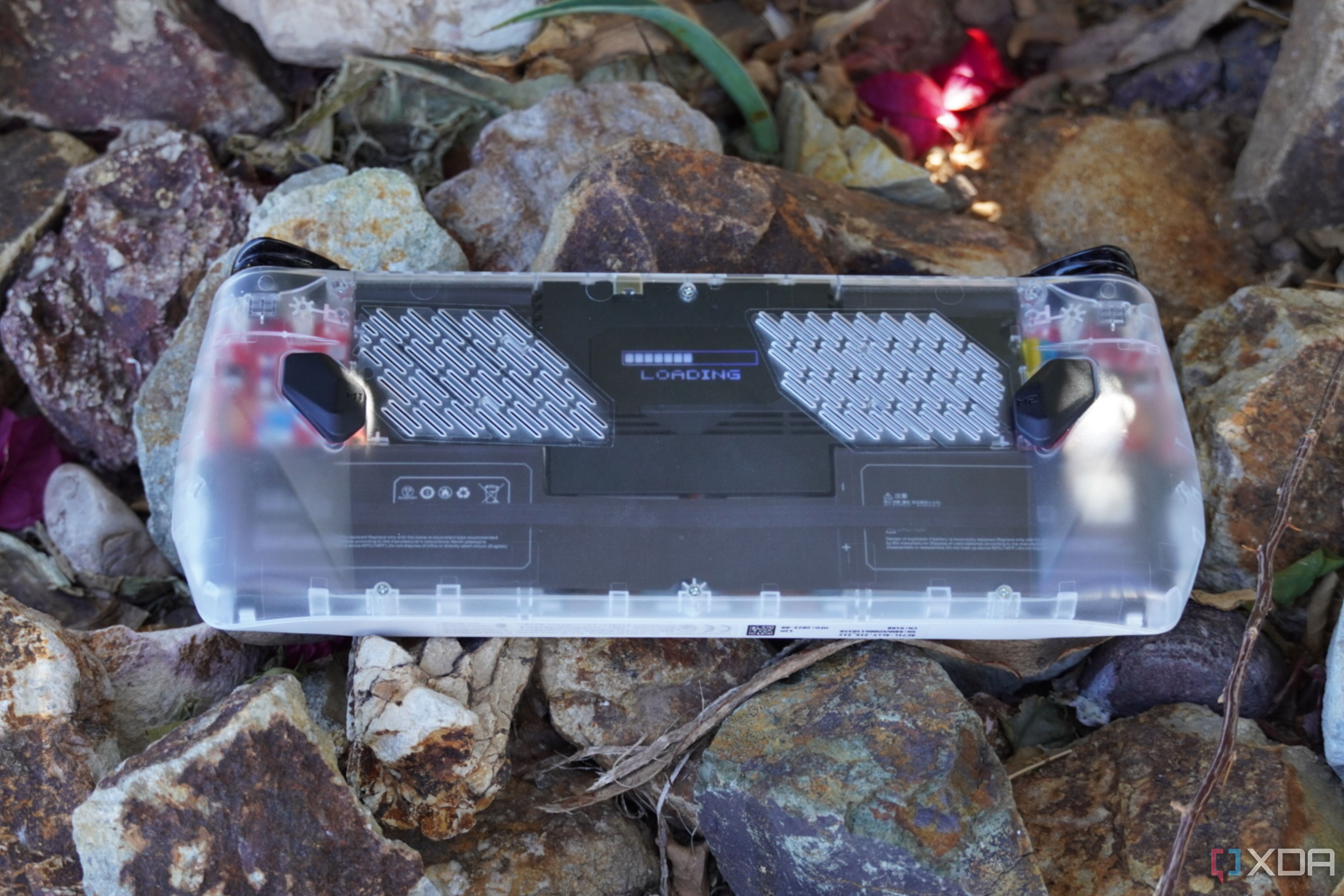 The Jsaux Transparent Backplate on an ROG Ally.
