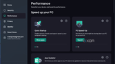 Screenshot of the performance section in Kaspersky Premium