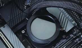 An image showing a liquid cooler waterblock mounted on a motherboard.
