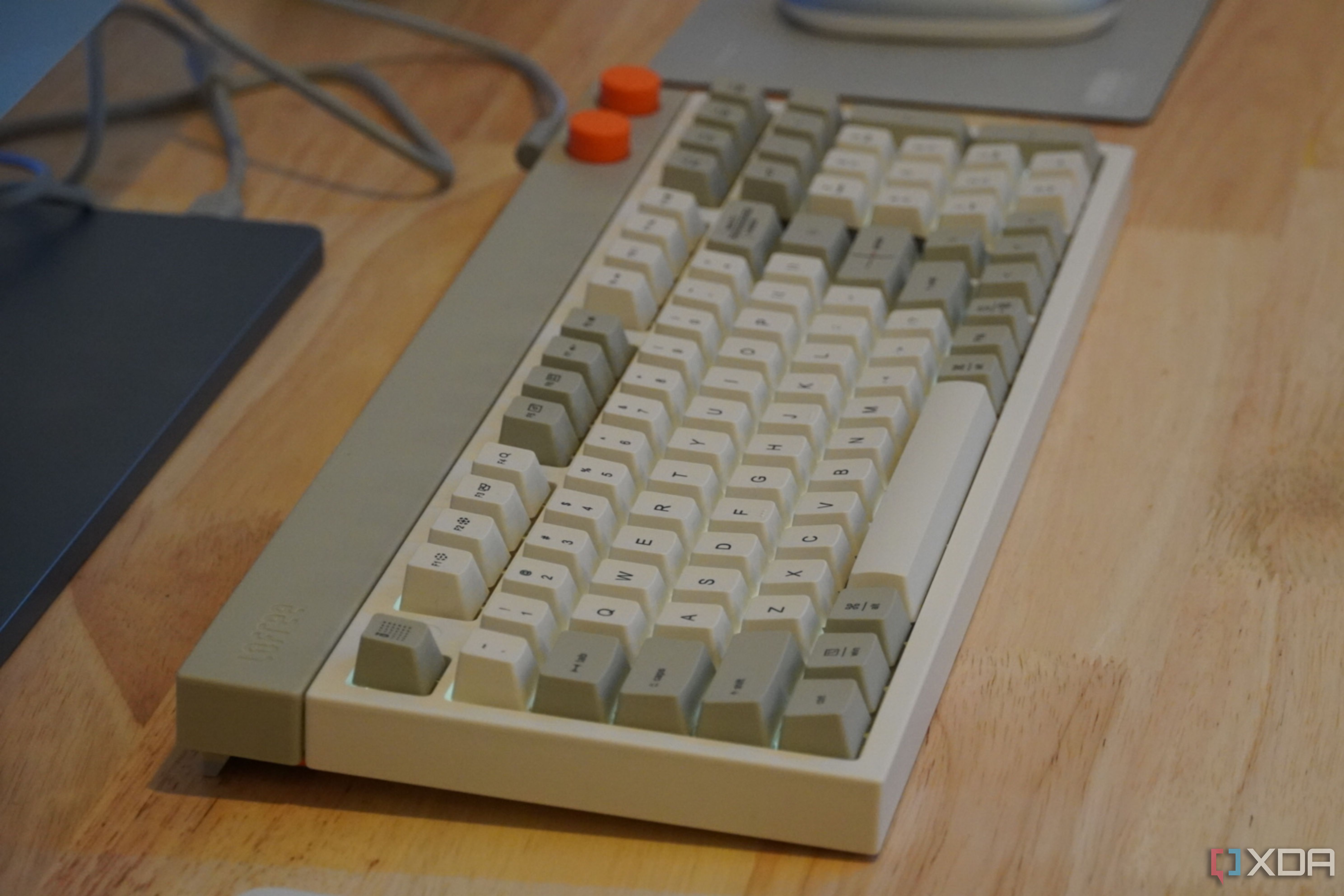 The full layout of the Lofree Block keyboard. 