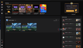 Screenshot of the home page in Medal