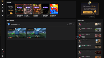 Screenshot of the home page in Medal