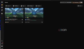 Screenshot of the library page in Medal