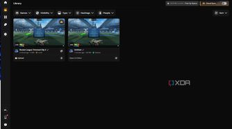 Screenshot of the library page in Medal