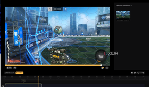 Screenshot of the video player in Medal with the clipping UI at the bottom