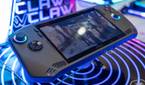 The MSI Claw laying flat at CES.
