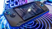 The MSI Claw laying flat at CES.
